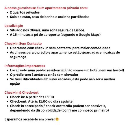 Homestay Airport Lisbon
