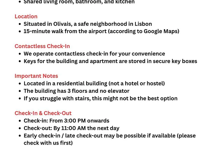 Airport Rum i privatbostad Lisboa